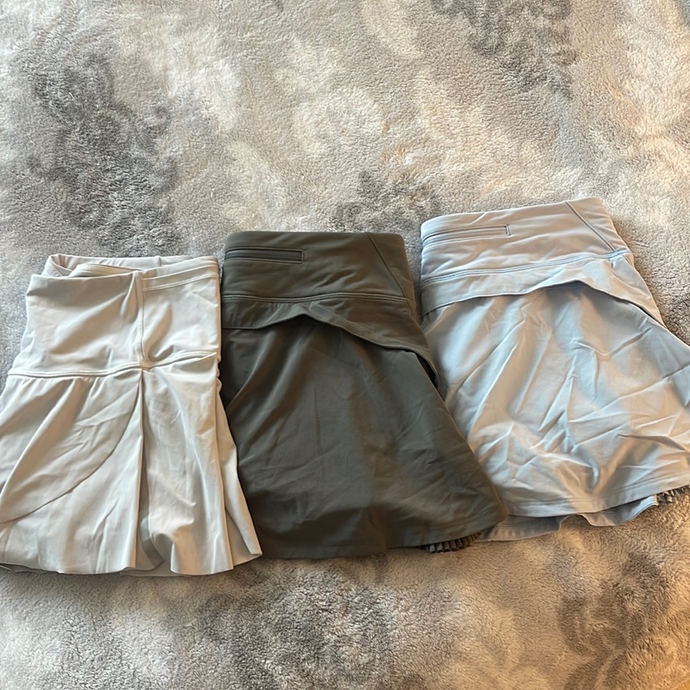 Set of 3 Lululemon skorts - Size 6. EUC